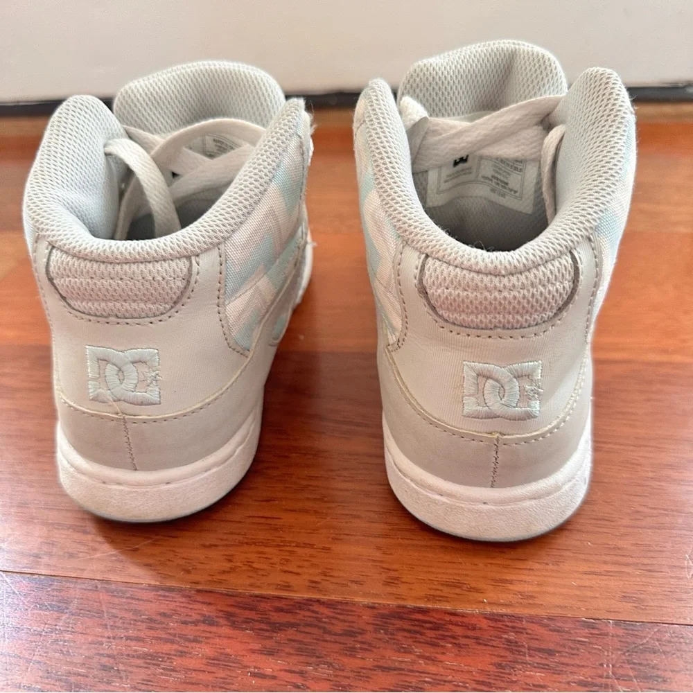 DC Youth Kids Pure Boys‎ High Top Sneaker SP Skate Shoe Sz 2.5 Blue Gray White